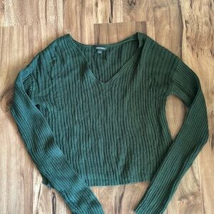 Wild Fable Forest Green V-Neck Sweater